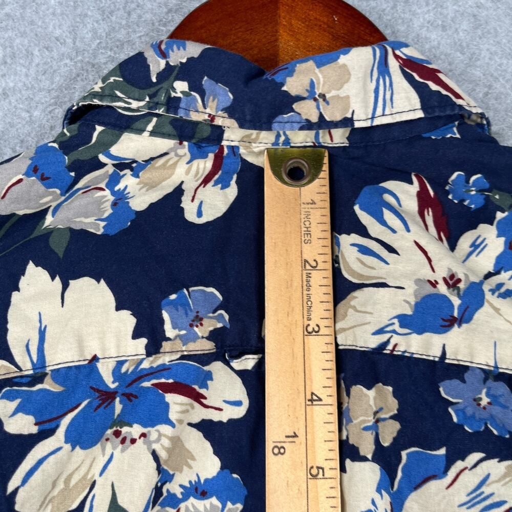 Denim & Flower Floral Print Shirt Medium Beach Casual Button Up Short Sleeve Men - Picture 6 of 7